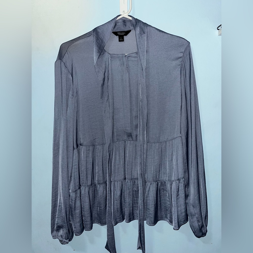 Vera Wang Cornflower Blue Blouse